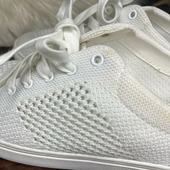 Banana Republic White Mesh Sneaker With Pink Stripe - Picture 4 of 6